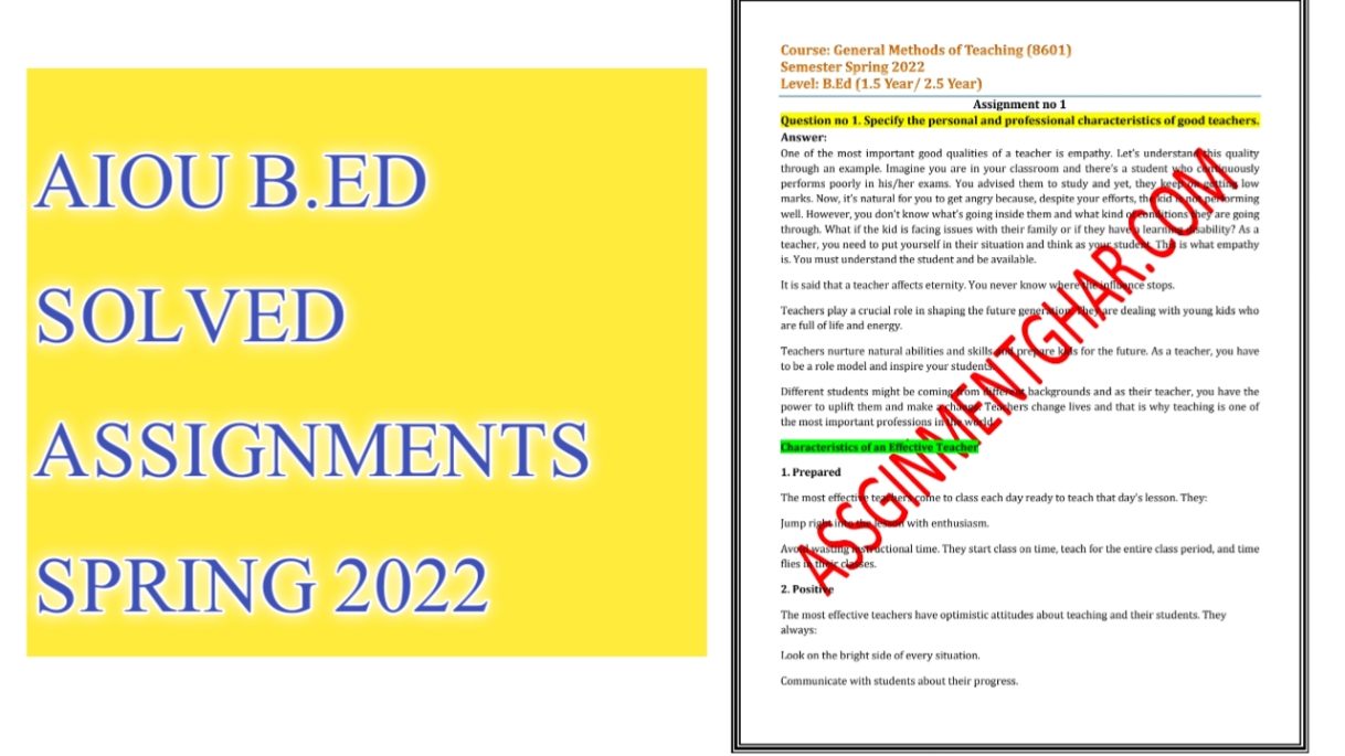 assignments questions aiou spring 2022